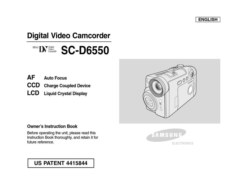 Samsung SCD6550 - DuoCam MiniDV Camcorder Owner's manual