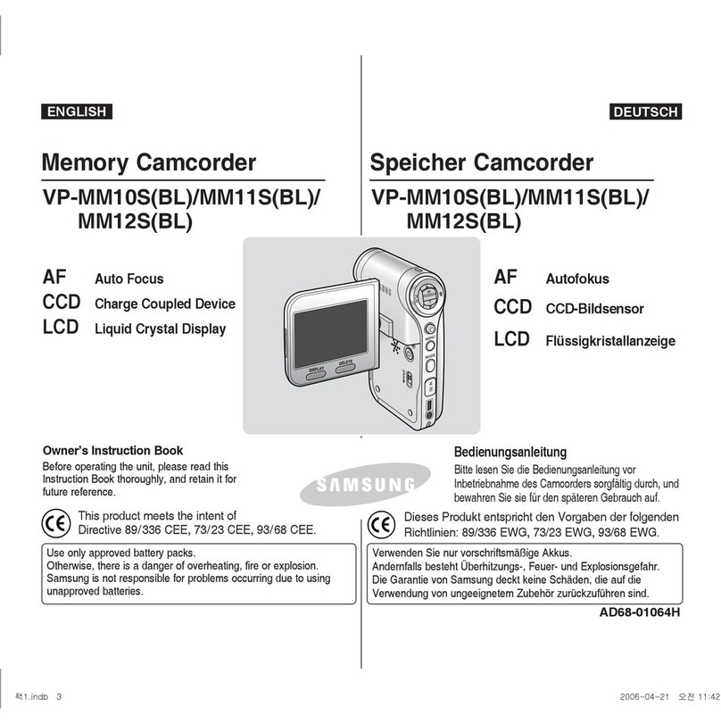 Samsung Vp-MM11S(BL) Owner's instruction manual