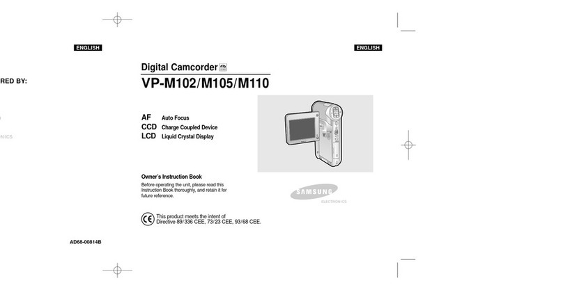Samsung VP-M102 Setup guide