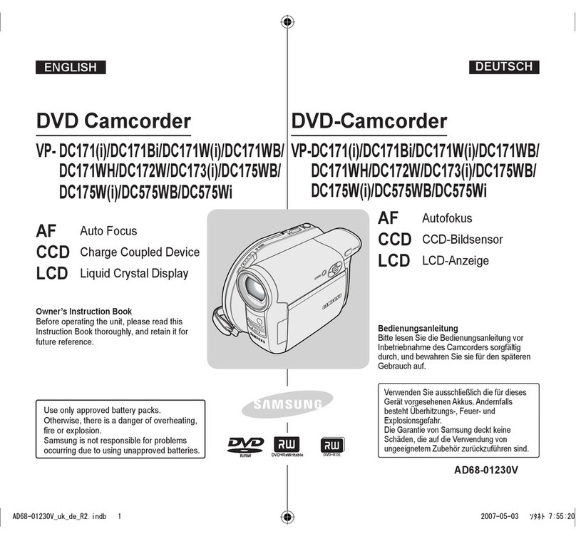 Samsung VP-DC171WH Owner's instruction book