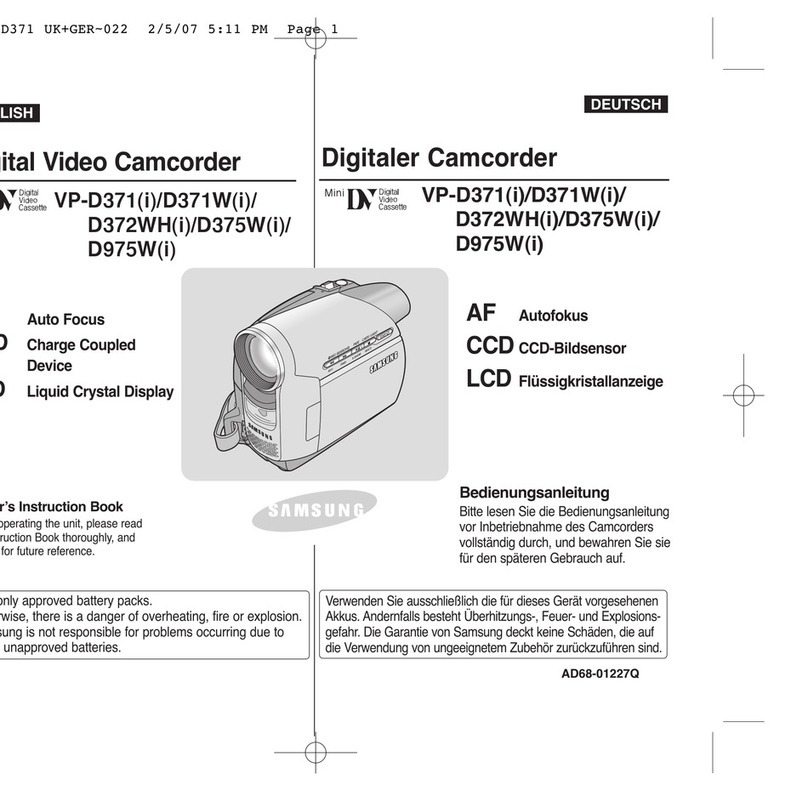 Samsung VP-D371W(i) Owner's manual