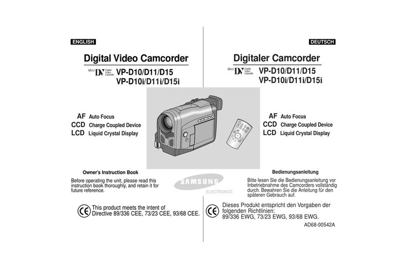 Samsung VP-D10 Owner's instruction book