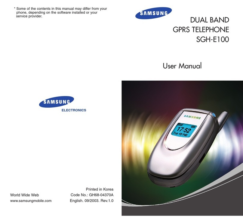 Samsung SGH E100 User manual
