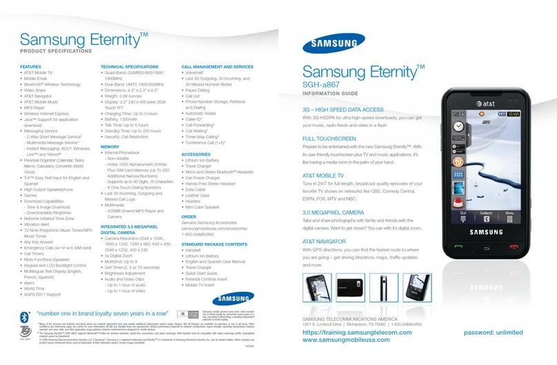 Samsung ETERNITY SGH-A867 Technical manual