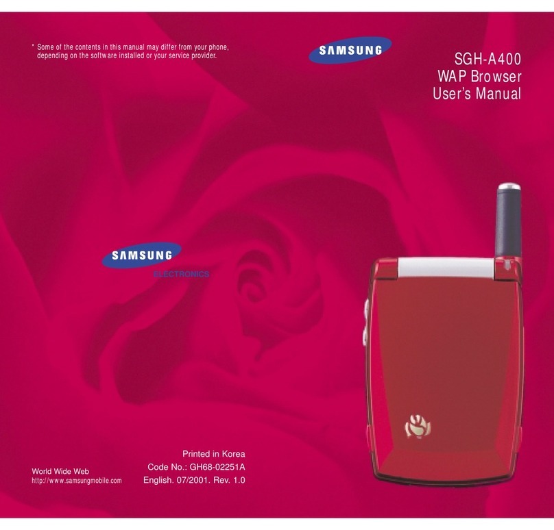 Samsung SGH-A400 User manual Samsung SGH-A400 User manual