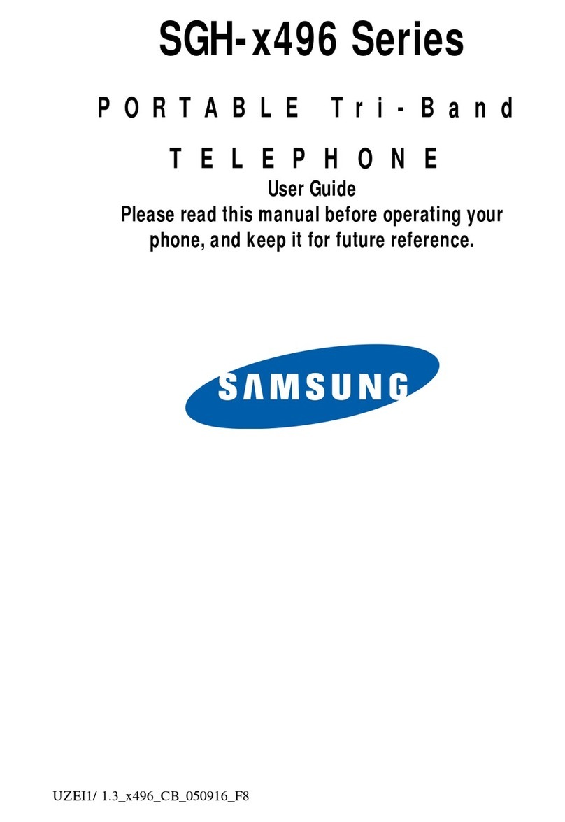 Samsung SGH-x496 Series User manual