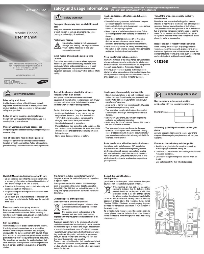 Samsung E2510 User manual