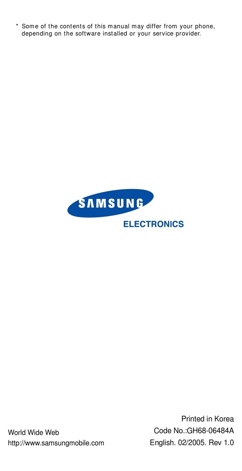 Samsung GH68-06484A User manual