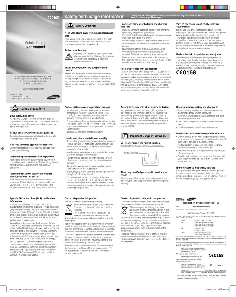 Samsung E2210B User manual