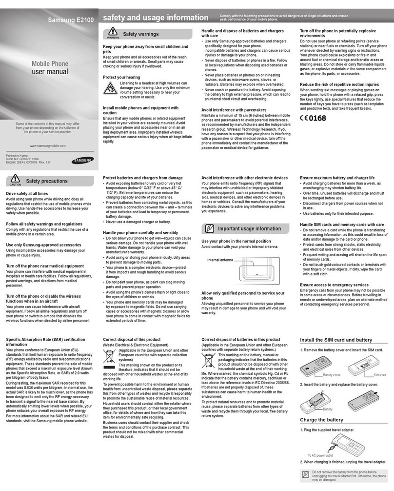Samsung E2100 user manual