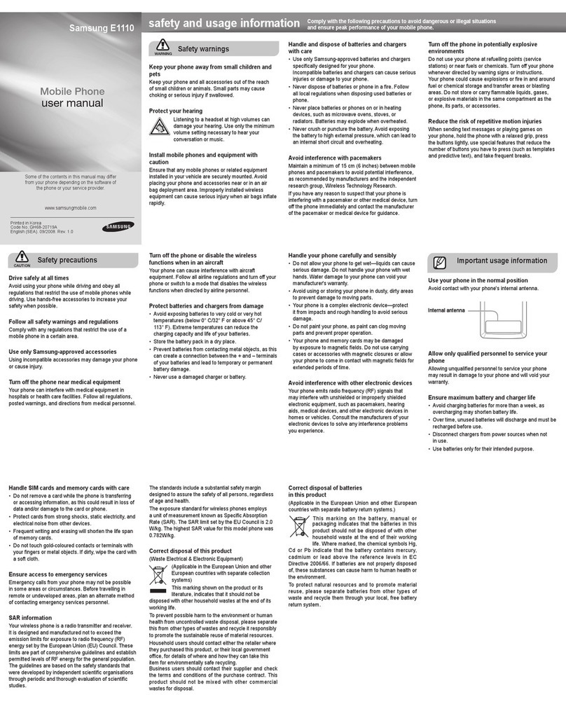 Samsung E1110 User manual
