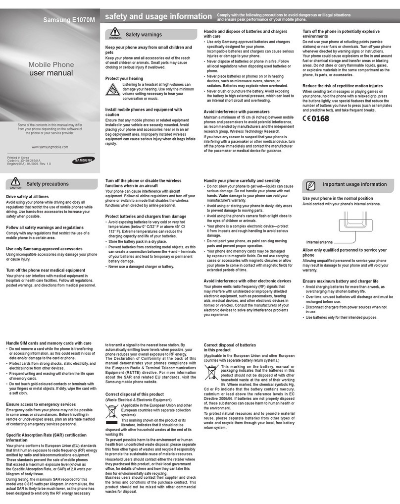 Samsung E1070M User manual