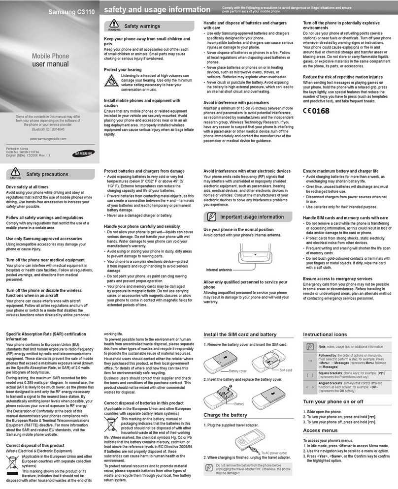 Samsung C3110 User manual