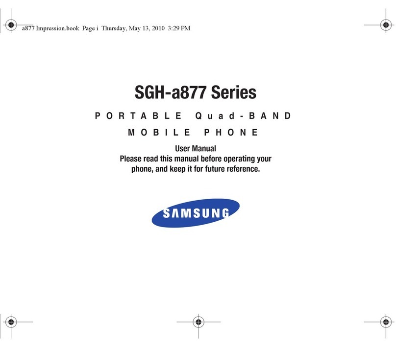 Samsung Impression SEGA877RBAATT User manual Samsung Impression SEGA877RBAATT User manual
