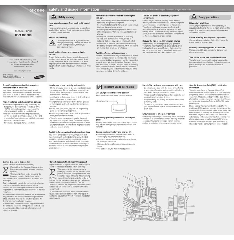 Samsung GT-C3010S User manual Samsung GT-C3010S User manual