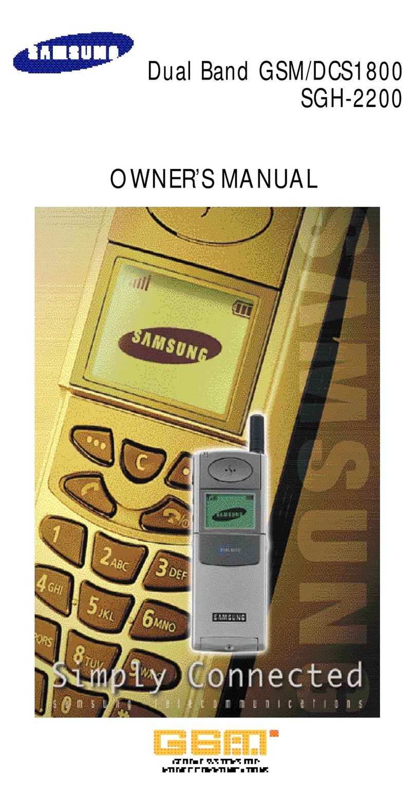 Samsung GSM/DCSI1800 User manual Samsung GSM/DCSI1800 User manual
