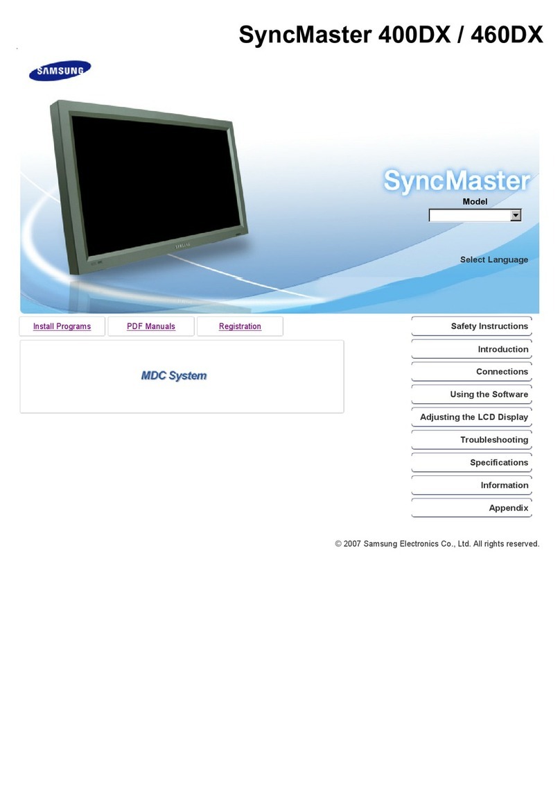 Samsung 400DX - SyncMaster - 40" LCD Flat Panel... User manual