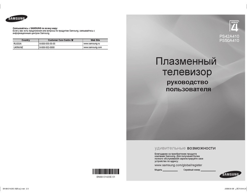 Samsung PS50A410 User manual