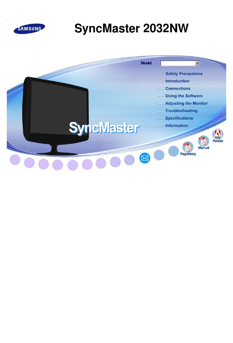 Samsung 2032NW - SyncMaster - 20" LCD Monitor User manual Samsung 2032NW - SyncMaster - 20" LCD Monitor User manual