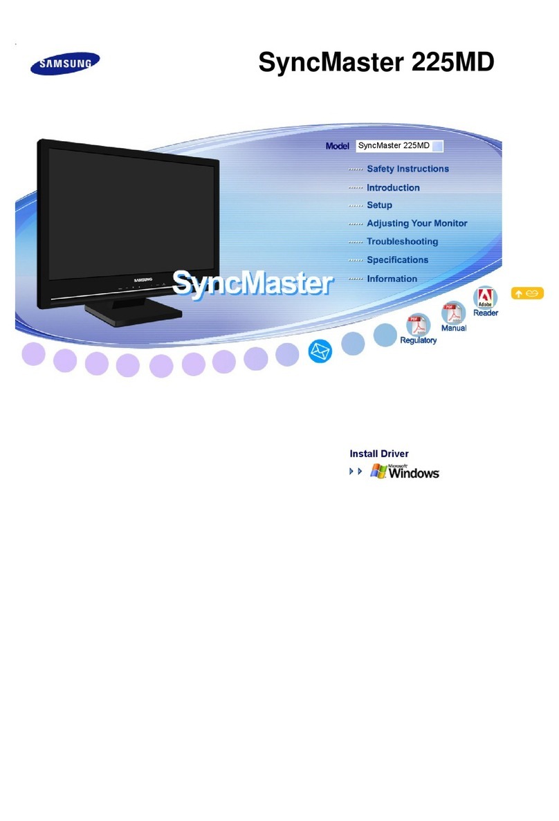 Samsung SyncMaster 225MD User manual Samsung SyncMaster 225MD User manual