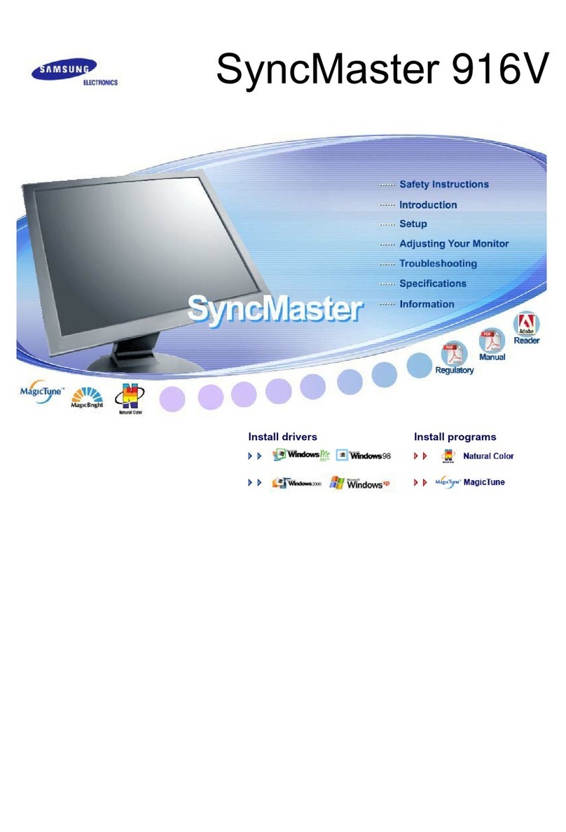 Samsung 916V - SyncMaster - 19" LCD Monitor User manual
