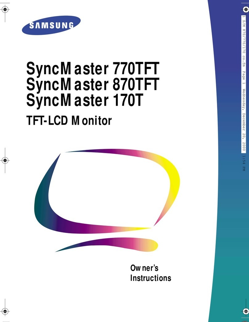 Samsung SyncMaster 770TFT, 870TFT, 170T User manual