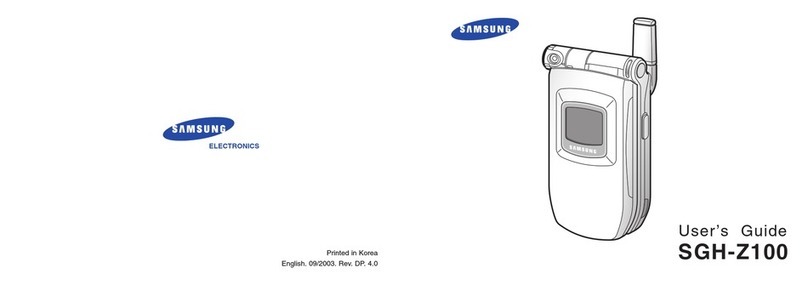 Samsung SGH-Z100 User manual