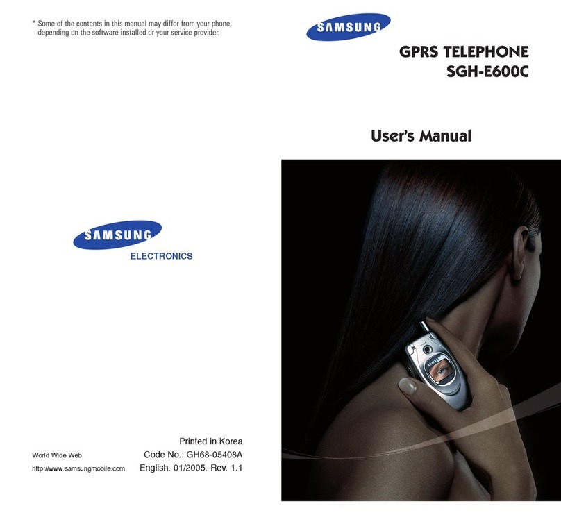 Samsung SGH-E600C User manual