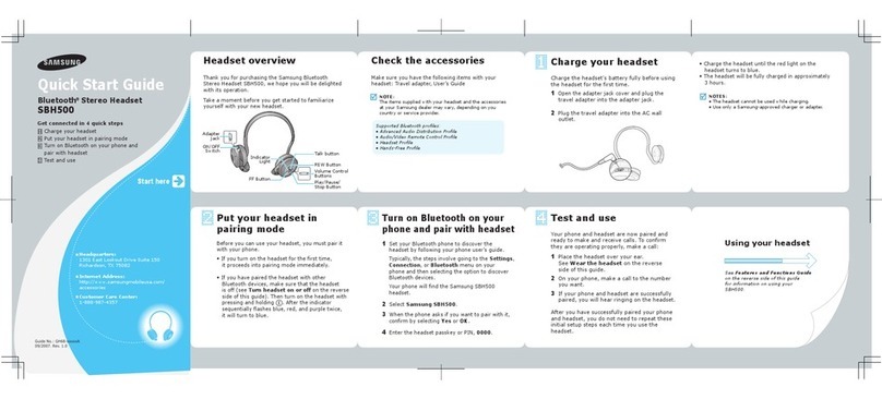 Samsung ASBH500JBE quick start guide