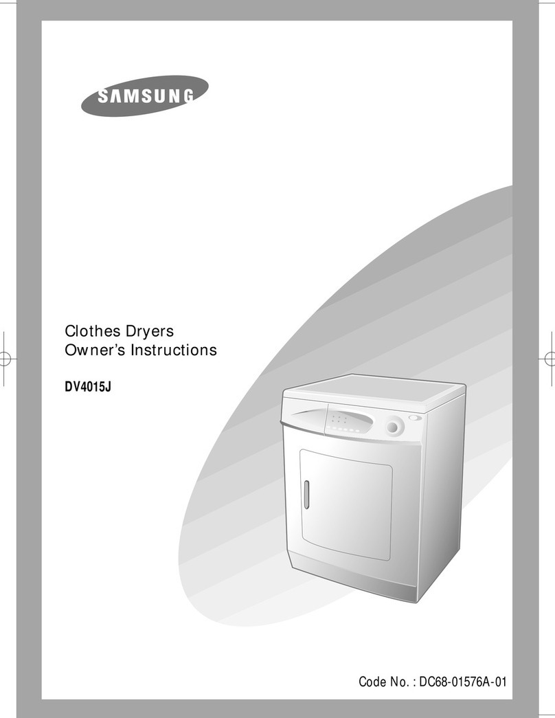 Samsung DV4015J Owner's instructions