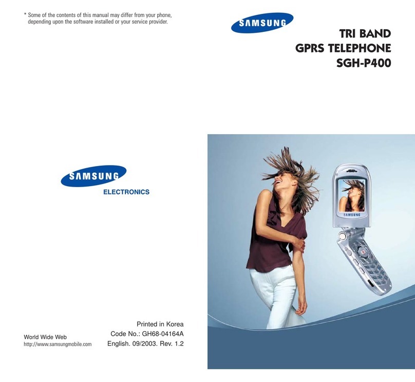 Samsung SGH-P400 User manual