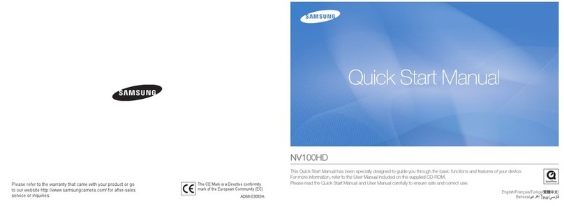 Samsung NV100HD quick start guide