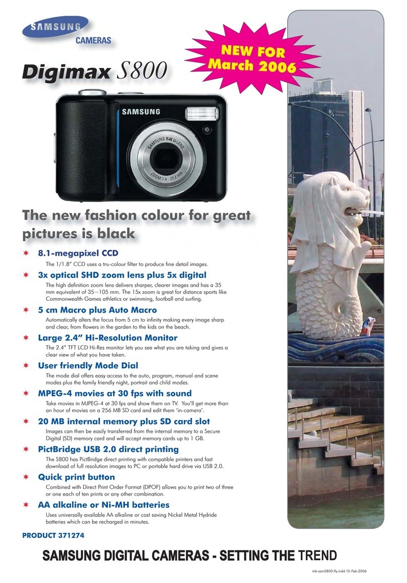 Samsung Digimax S800 - Digital Camera - 8.1... User manual