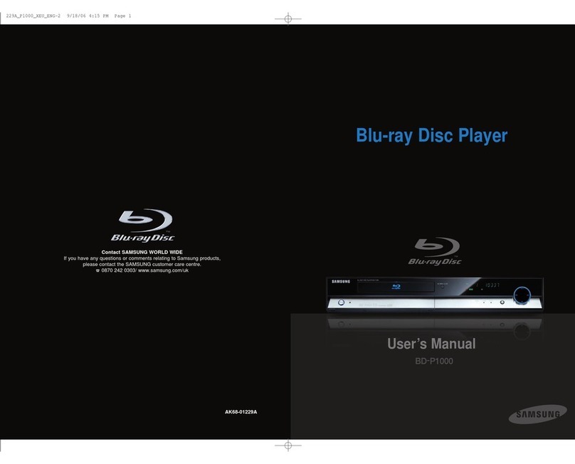 Samsung BD-P1000 User manual