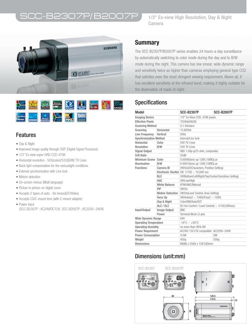 Samsung SCC-B2007P Specifications