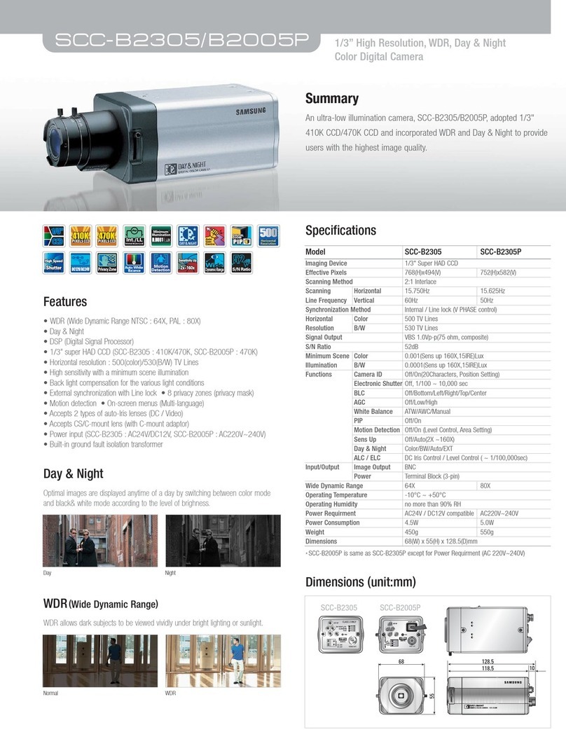 Samsung SCC-B2005P Specifications