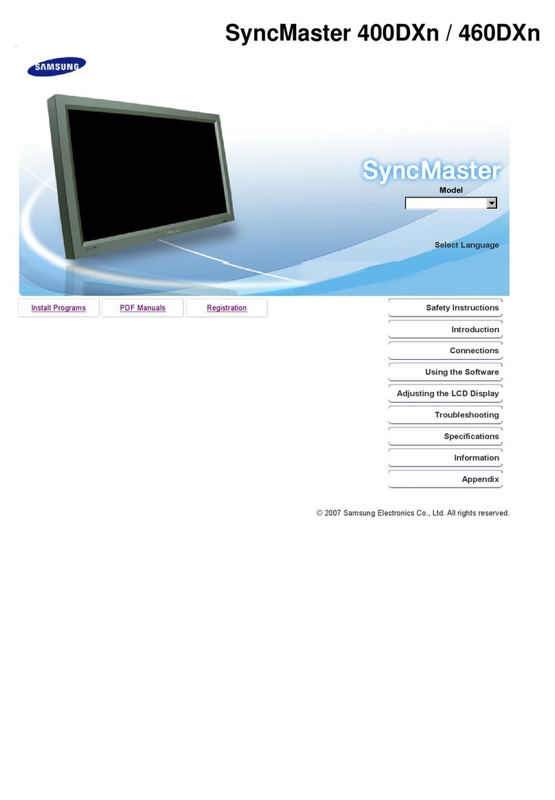Samsung 400DXn - SyncMaster - 40" LCD Flat Panel... User manual Samsung 400DXn - SyncMaster - 40" LCD Flat Panel... User manual