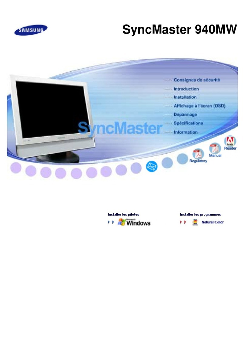 Samsung 940MW - SyncMaster - 19" LCD Monitor User manual Samsung 940MW - SyncMaster - 19" LCD Monitor User manual