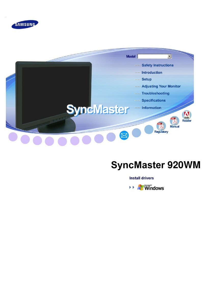 Samsung 920WM - SyncMaster - 19" LCD Monitor User manual