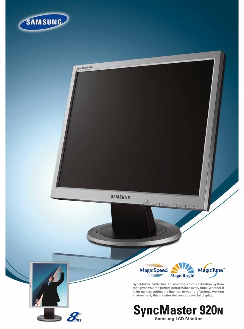 Samsung 920N - SyncMaster - 19" LCD Monitor User manual Samsung 920N - SyncMaster - 19" LCD Monitor User manual
