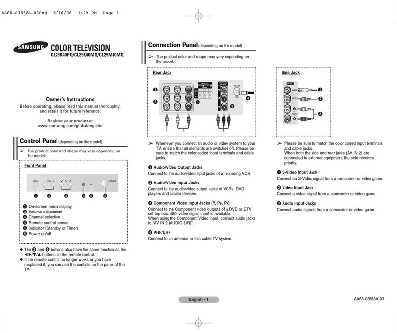 Samsung CL29K40MQ User manual