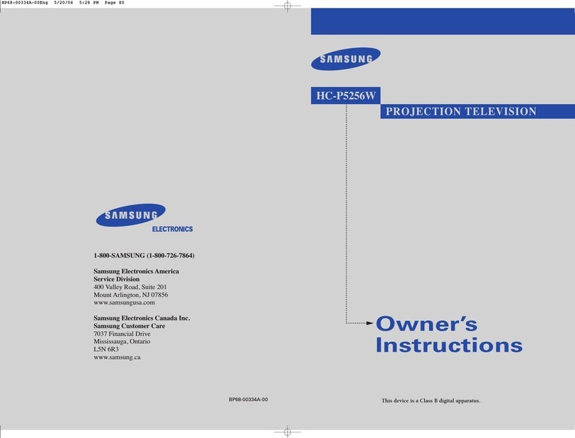 Samsung HC-P5256W Owner's instructions Samsung HC-P5256W Owner's instructions