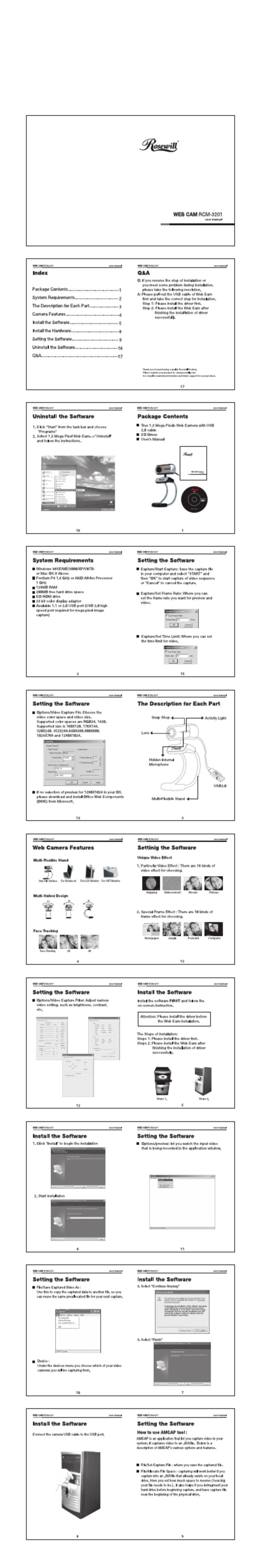 Rosewill Web Cam RCM-3201 user manual