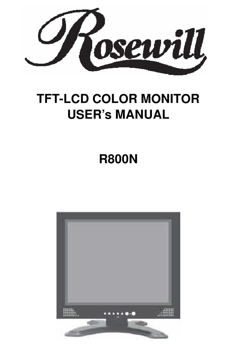 Rosewill TFT-LCD Color Monitor R800N User manual