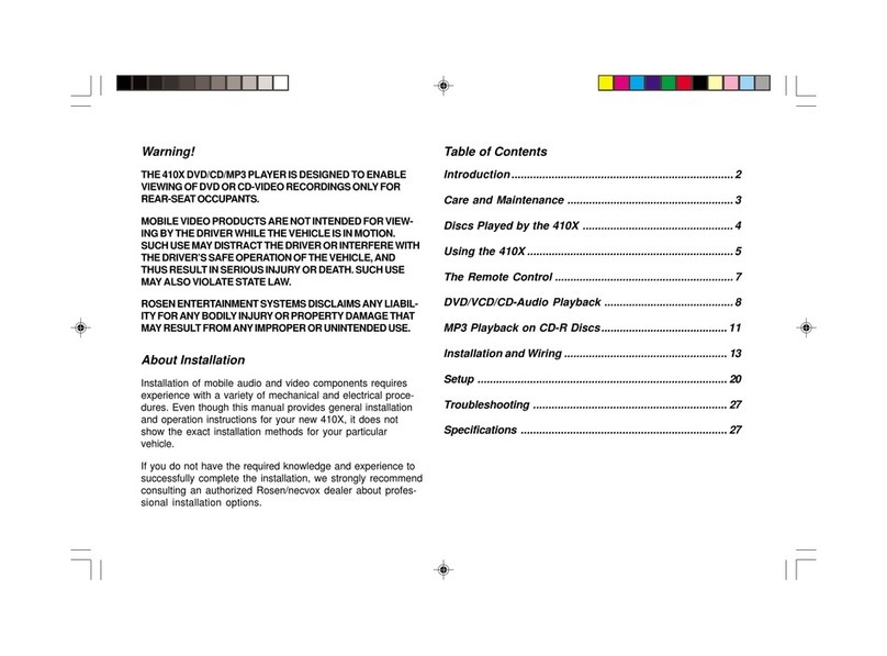Rosen 410X User manual Rosen 410X User manual