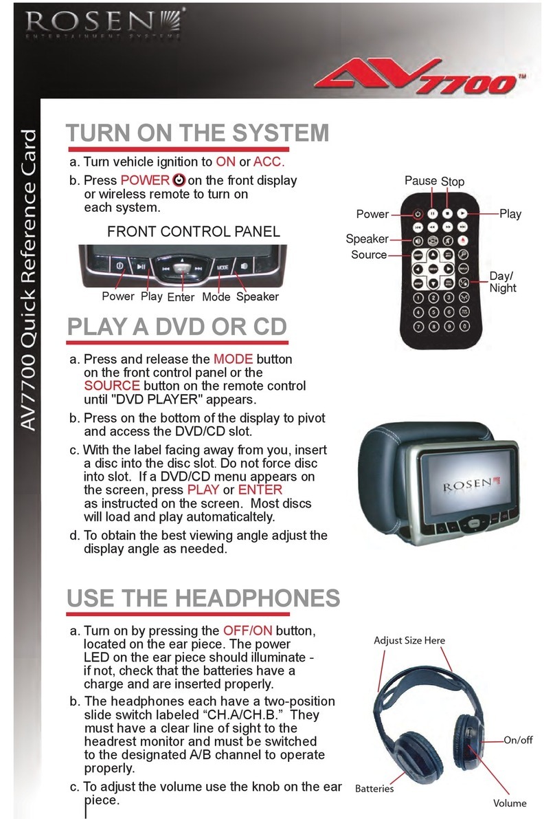 Rosen AV7700 Reference guide Rosen AV7700 Reference guide