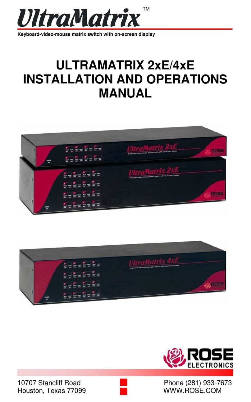 Rose electronics ULTRAMATRIX 2xE Installation and operation manual