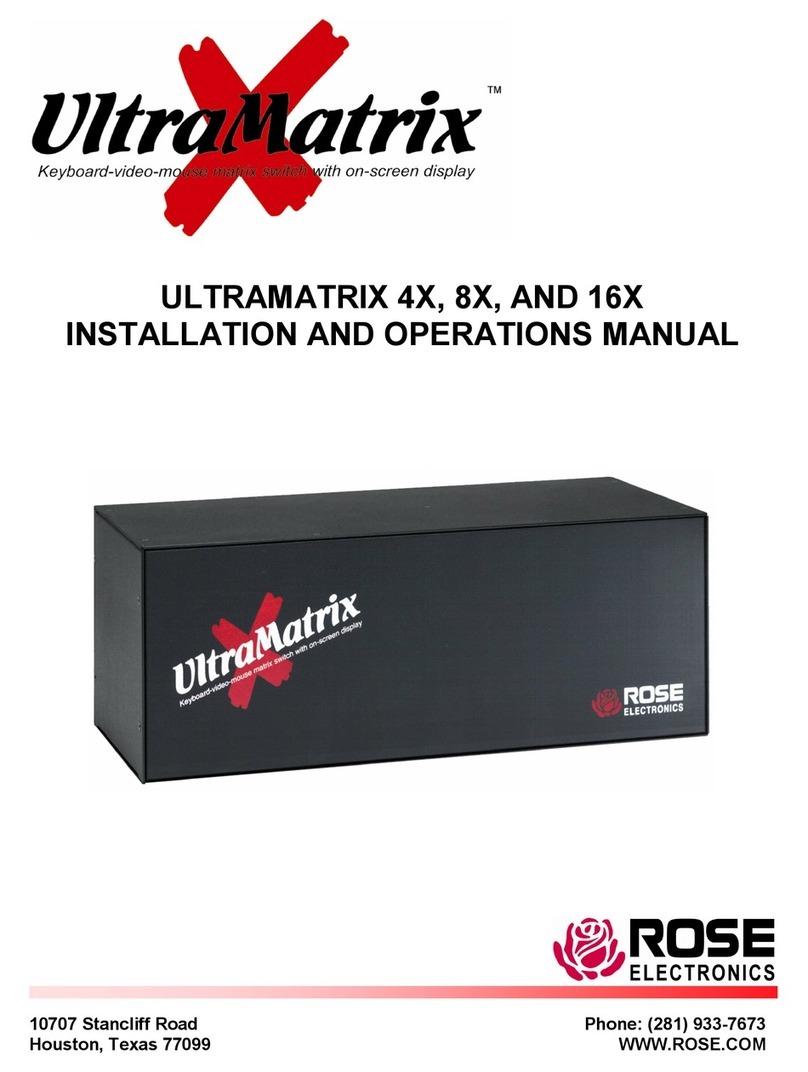Rose electronics ULTRAMATRIX 16X Installating and operation manual