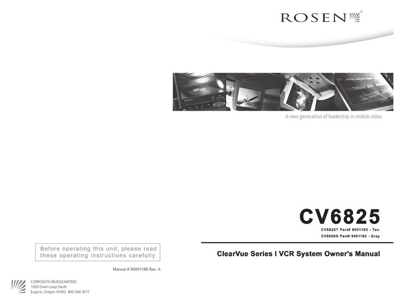 Rosen ClearVue CV6825 User manual Rosen ClearVue CV6825 User manual