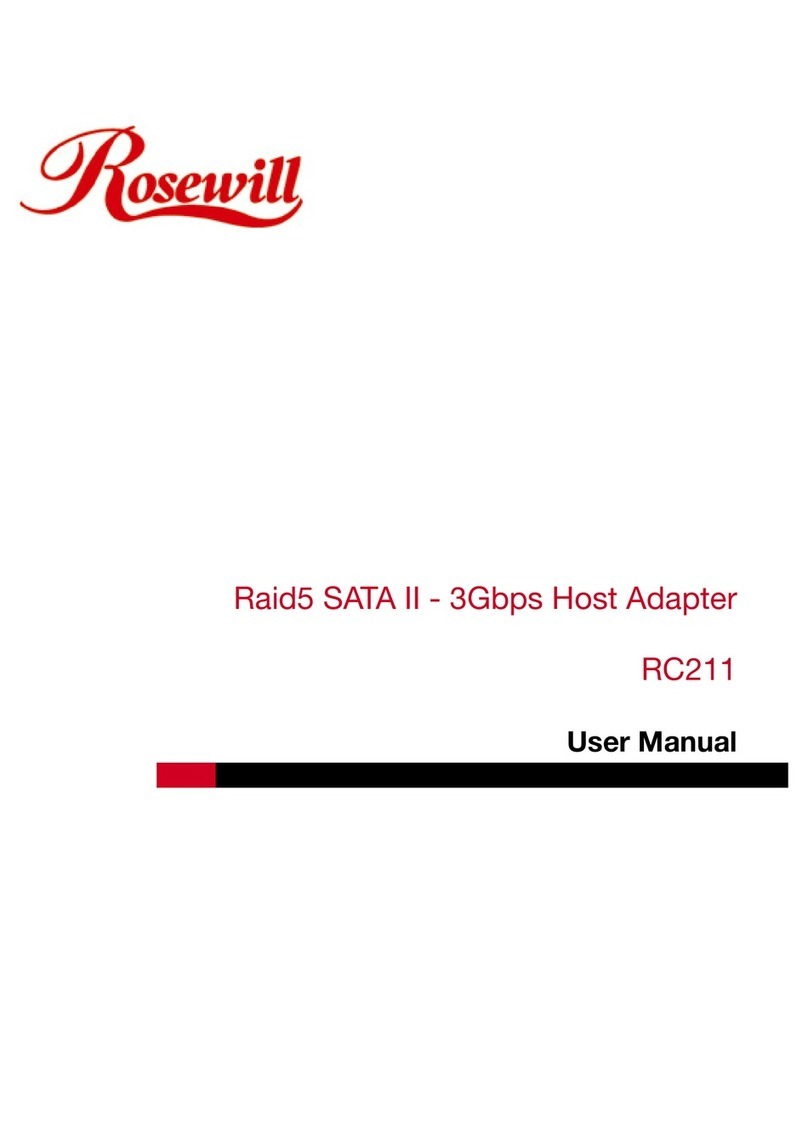 Rosewill RAID5 SATA II - 3GBPS HOST ADAPTER RC211 user manual
